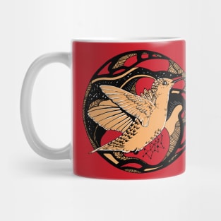 Red and Cream Circle of The Hummingbird Mug